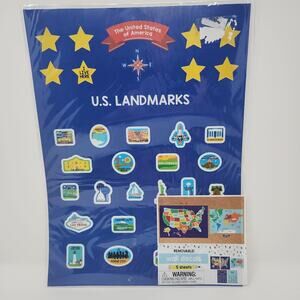 US Landmarks Removable Wall Decals 5 sheets